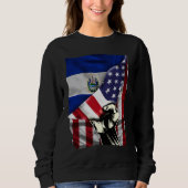 Half American Half Salvadoran ROOTS USA Flag El Sa Trui (Voorkant)