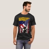 Half American Half Venezuelan ROOTS USA Flag Venez T-shirt (Voorkant volledig)