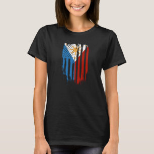 Half Amerikaan Half Filipijn Filipijnse Vlag T-shirt