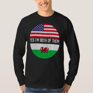 Half-Amerikaans erfgoed van de Amerikaanse vlag T-shirt