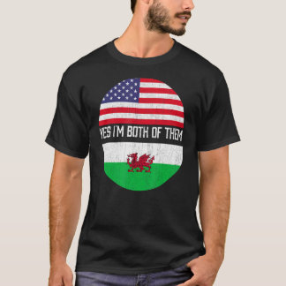 Half-Amerikaans erfgoed van de Amerikaanse vlag T-shirt