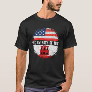 Half-Amerikaans - Gibraltar - Amerikaanse vlag - G T-shirt