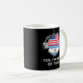 Half Amerikaans Half Argentijns VS Argentijnse vla Koffiemok (Voorkant rechts)