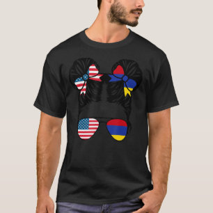 Half-Amerikaans half-Armeens meisje Verenigde Stat T-shirt