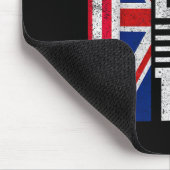 Half Amerikaans half Brits Verenigde Staten vlag V Muismat (Hoek)