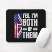 Half Amerikaans half Brits Verenigde Staten vlag V Muismat (Met muis)
