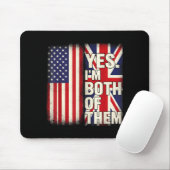 Half Amerikaans half Brits Verenigde Staten vlag V Muismat (Met muis)