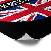 Half Amerikaans Half Brits Vlag Verenigde Staten V Poster (Hoek)