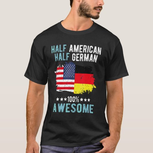 Half-Amerikaans Half-Duits T-shirt (Voorkant)