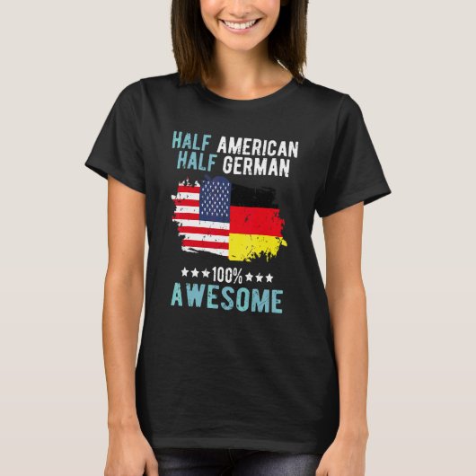 Half-Amerikaans Half-Duits T-shirt (Voorkant)
