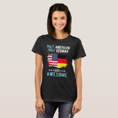 Half-Amerikaans Half-Duits T-shirt (Voorkant volledig)