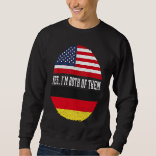 Half Amerikaans Half Duits Vlag van de VS Duitslan Trui