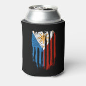 Half Amerikaans Half Filipijns Filipijns vlag Blikjeskoeler (Blikje Achterkant)