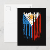 Half Amerikaans Half Filipijns Filipijns vlag Briefkaart (Voorkant / Achterkant)