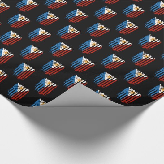Half Amerikaans Half Filipijns Filipijns vlag Cadeaupapier (Hoek)