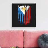 Half Amerikaans Half Filipijns Filipijns vlag Canvas Afdruk (Insitu (Woonkamer))