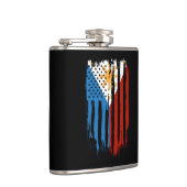 Half Amerikaans Half Filipijns Filipijns vlag Heupfles (Rechts)