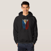 Half Amerikaans Half Filipijns Filipijns vlag Hoodie (Voorkant volledig)