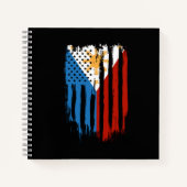 Half Amerikaans Half Filipijns Filipijns vlag Notitieboek (Voorkant)