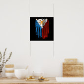 Half Amerikaans Half Filipijns Filipijns vlag Poster (Keuken)