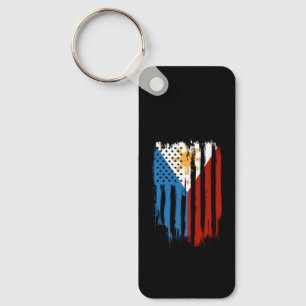 Half Amerikaans Half Filipijns Filipijns vlag Sleutelhanger