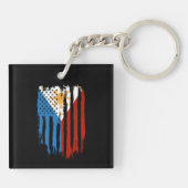 Half Amerikaans Half Filipijns Filipijns vlag Sleutelhanger (Achterkant)