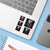 Half Amerikaans Half Filipijns Filipijns vlag Sticker (Laptop met iPhone)