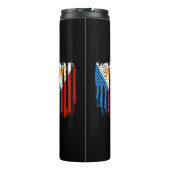 Half Amerikaans Half Filipijns Filipijns vlag Thermosbeker (Achterkant)