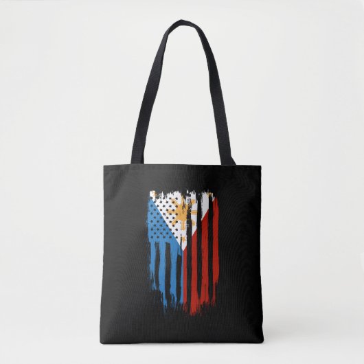 Half Amerikaans Half Filipijns Filipijns vlag Tote Bag (Voorkant)
