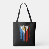 Half Amerikaans Half Filipijns Filipijns vlag Tote Bag (Achterkant)