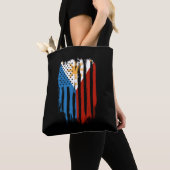 Half Amerikaans Half Filipijns Filipijns vlag Tote Bag (Dichtbij)