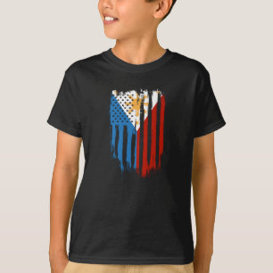 Half Amerikaans Half Filipijns Vlag Filipijnen T-shirt