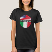 Half Amerikaans Half Italiaans Amerikaans Vlag Fam T-shirt (Voorkant)
