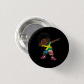Half-Amerikaans half-Jamaicaans Kind Jamaica vlag  Ronde Button 3,2 Cm (Voorkant /achterkant)