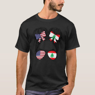 Half Amerikaans Half Libanees VS Libanon Pride Fla T-shirt