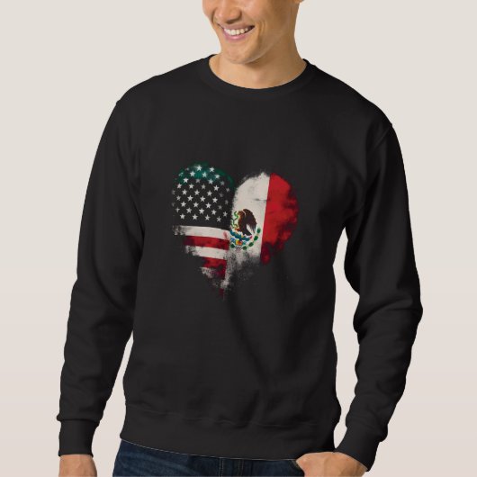 Half Amerikaans Half Mexicaans -  USA Mexico He Trui (Voorkant)