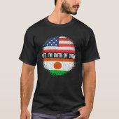 Half-Amerikaans half Nigeriaans Vlag Nigeria T-shirt (Voorkant)