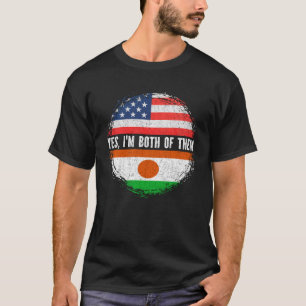 Half-Amerikaans half Nigeriaans Vlag Nigeria T-shirt