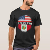 Half-Amerikaans half Peruaans Amerikaans erfgoed T-shirt (Voorkant)