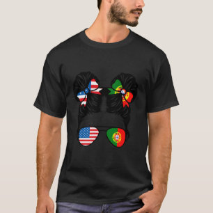 Half Amerikaans Half Portugees VS Portugal Vlag PA T-shirt
