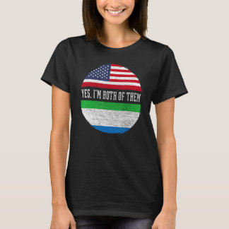 Half Amerikaans Half Sierra Leone USA Vlag Sierra T-shirt