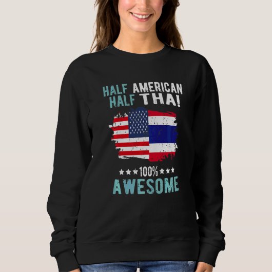Half Amerikaans Half Thais Trui (Voorkant)