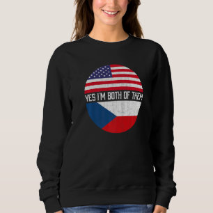 Half Amerikaans Half Tsjechisch Republiek VS Vlag Trui