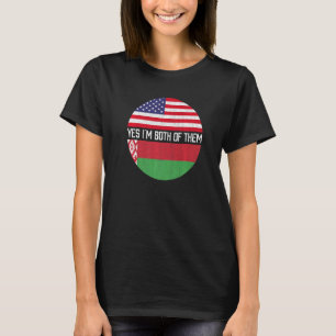 Half Amerikaans Half Wit-Russisch VS Vlag Familie T-shirt