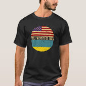 Half-Amerikaans halfOekraïens - VS Oekraïne - vlag T-shirt (Voorkant)