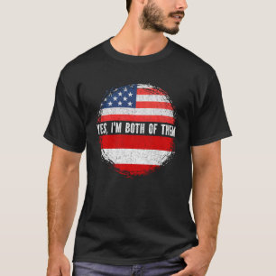 Half-Amerikaans halfOostenrijks Vlag Oostenrijk T-shirt