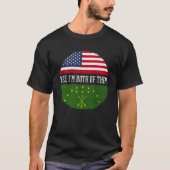 Half Amerikaanse Half Circassians VS Vlag Circassi T-shirt (Voorkant)