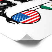 Half Amerikaanse Half Mexicaanse Meisje Usa Mexico Poster (Hoek)