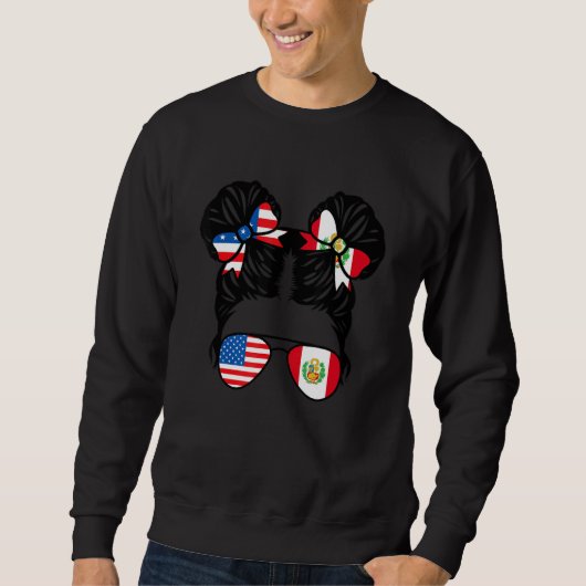 Half Amerikaanse Half Peruviaanse Meisje USA Peru  Trui (Voorkant)