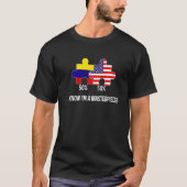 Half-Amerikaanse halve Colombiaanse vlag - gecombi T-shirt (Voorkant)